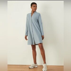 This is A DAY Dress Something Borrowed Shirt Dress Long Sleeve Button Down SZ S